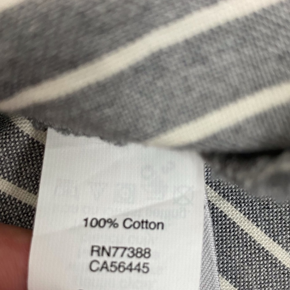 Madewell Westward Gray White Stripe Flannel Long Sleeve Button Front Shirt - Picture 8 of 12